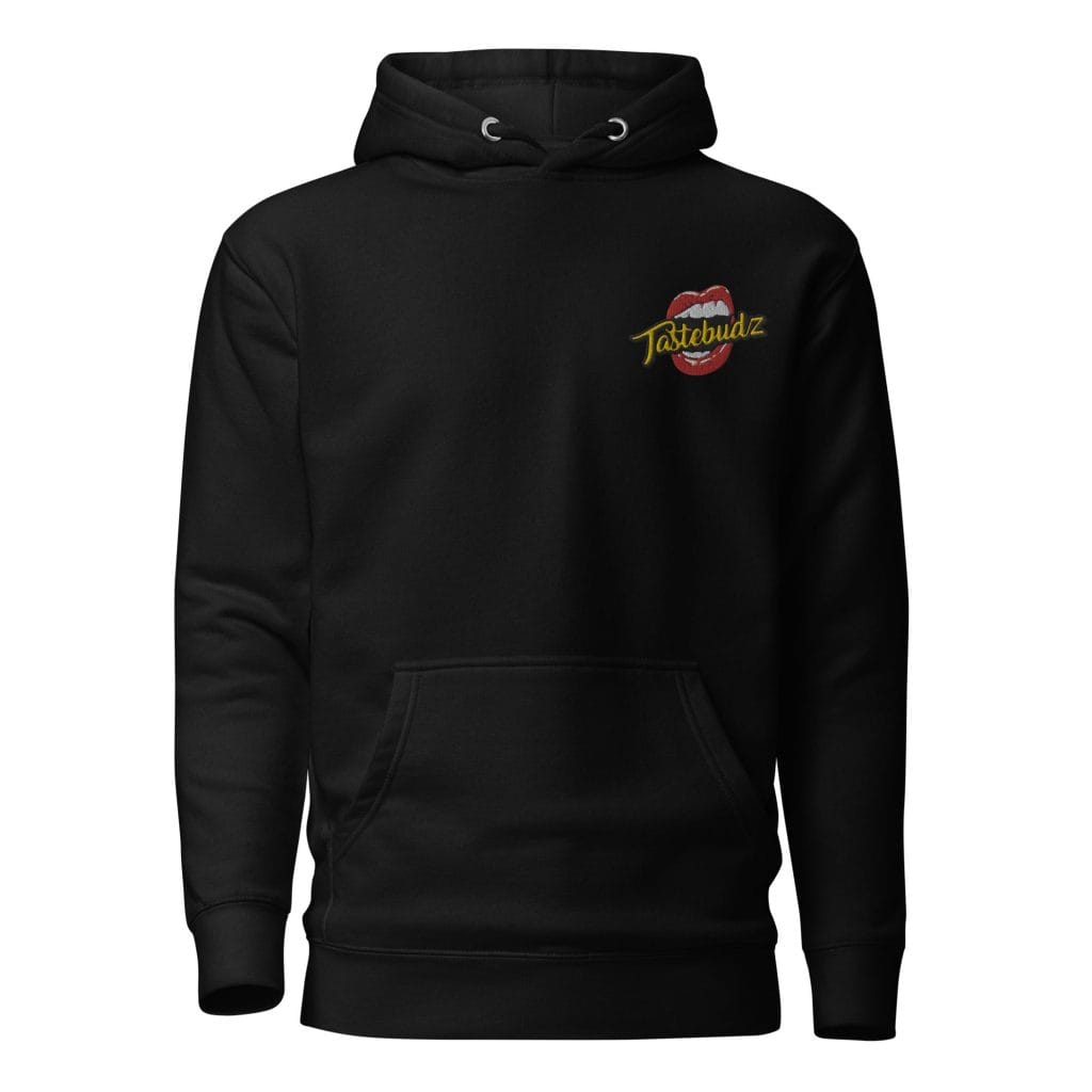 Tastebudz Seeds Hoodie with embroidered logo in Black