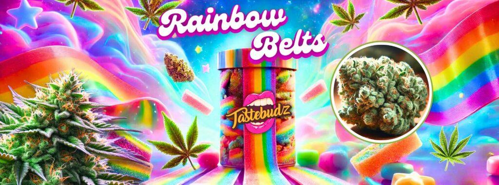 Rainbow Belts strain candy-inspired cannabis genetics by Tastebudz Genetics