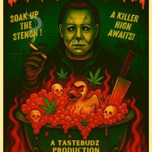 Blood Bath Halloween Cannabis Strain – Limited Edition 2025 Artwork by Tastebudz Genetics (Cereal Killer × Zoap)